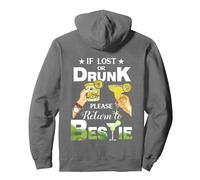 if lost or drunk please return to bestie margarita shirt Pullover Hoodie, Adult Unisex, Asphalt Grey, X-Large