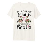 If Lost or Drunk Please Return to Bestie Matching Couple Premium T-Shirt