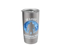 If Lost Return Me to The Forest Bigfoot Sasquatch Moon Stainless Steel Insulated Tumbler