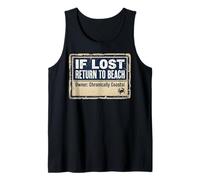 If Lost Return to Beach Coastal Crab Sign Tank Top