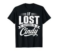 If Lost Return to Cindy Couples Funny Matching Value Graphic T-Shirt