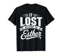 If Lost Return to Esther Couples Funny Matching Value Graphic T-Shirt