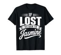 If Lost Return to Jasmine Couples Funny Matching Value Graphic T-Shirt