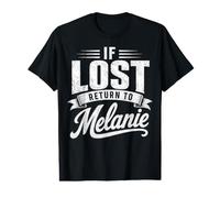 If Lost Return to Melanie Couples Funny Matching Value Graphic T-Shirt