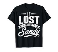 If Lost Return to Sandy Couples Funny Matching Value Graphic T-Shirt