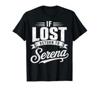 If Lost Return to Serena Couples Funny Matching Value Graphic T-Shirt