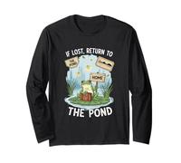 If Lost Return To The Pond Travel Naturecore Frog Lover Long Sleeve T-Shirt