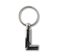 If Metal Letter Keyring Personalised Alphabet Letters - L Keyring, 7 cm;, Silver