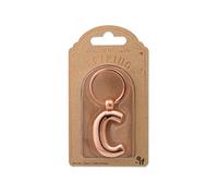 IF Metal Letter Keyring Personalised Alphabet Letters - Rose Gold - C