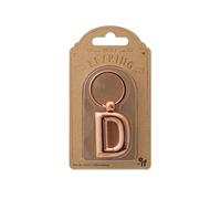 IF Metal Letter Keyring Personalised Alphabet Letters - Rose Gold - D