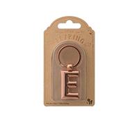 IF Metal Letter Keyring Personalised Alphabet Letters - Rose Gold -E