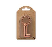 IF Metal Letter Keyring Personalised Alphabet Letters - Rose Gold - L