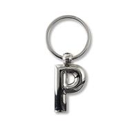 if Metal Personalised Alphabet Letters P Keyring, 7 cm, Silver