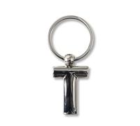 IF Metal Personalised Alphabet Letters T Keyring, 7 cm, Silver