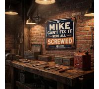 IF MIKE CAN'T FIX IT Wall Sign For Home Office Garage Metal 30x20cm American Style Decal