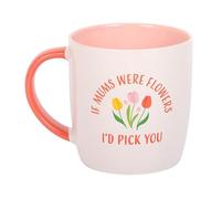 If Mums were Flowers Tulip Mug | 350ml Ceramic Coffee Mug with Sentimental Message & Floral Design | Mother's Day or Birthday Gift for Mum | Dishwasher & Microwave Safe