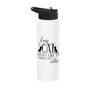 If My Cat Doesn't Like You I Probably Won't Either Funny Cat Stainless Steel Insulated Water Bottle