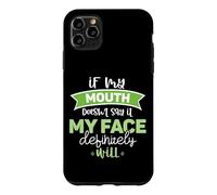 If My Mouth Doesnt Say It My Face Definitely Will Funny Case for iPhone 11 Pro Max