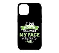 If My Mouth Doesnt Say It My Face Definitely Will Funny Case for iPhone 12/12 Pro
