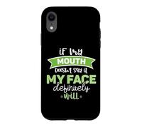 If My Mouth Doesnt Say It My Face Definitely Will Funny Case for iPhone XR