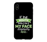 If My Mouth Doesnt Say It My Face Definitely Will Funny Case for iPhone XS Max