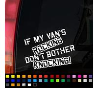 If My Van's Rocking Funny Car Sticker Vinyl Decal 200mm