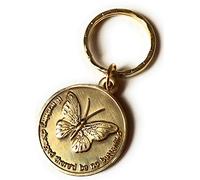 If Nothing Changed There'd Be No Butterflies Keychain Serenity Prayer Key Tag