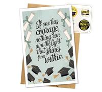 If One Has Courage Light That Shines Graduation Card 2026 Happy College Graduation Cards Gift for High School Student Him Her Friend Gifts Congratulations Graduate Grad Greeting Card 5.3'' x 8" G21
