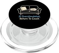 If Overstimulated Return To Couch Introvert Cat Owner PopSockets PopGrip for MagSafe