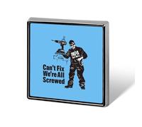 If PAPA Can't Fix It We're All Screwed Square Badge Personalized Button Brooch Lapel Pins Brooches for Women Men