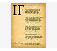 IF Poem Art Print by Rudyard Kipling - IF Poster Wall Art - If You Can by Kipling (Vintage, 11 x 14)