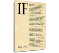 If Poem Framed Quotes Wall Art Picture Modern Canvas Motivational Posters Vintage Artwork For Bedroom Decor Poetry Gifts Framed (12x18 inch)