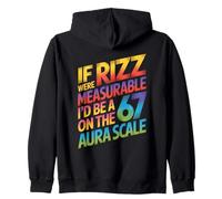 If Rizz Were Measurable - Funny 6-7 Meme Six Seven Rizzler Zip Hoodie