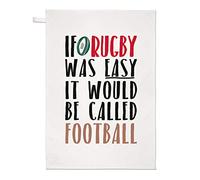 If Rugby was Easy It Would Be Called Football Tea Towel Dish Cloth