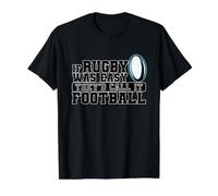 If Rugby was Easy it Would be Called Football Value Graphic T-Shirt, Men, Black, S