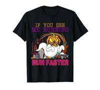 If See Me Running Run Faster Halloween Carved Pumpkin Boo T-Shirt