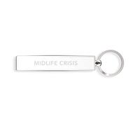 IF Show Offs Keys, Novelty Metal Keyrings with Enamel Infill - Midlife Crisis - White