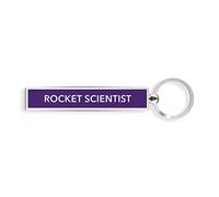 IF Show Offs Keys, Novelty Metal Keyrings with Enamel Infill - Rocket Scientist - Purple