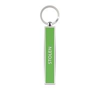 IF Show Offs Keys, Novelty Metal Keyrings with Enamel Infill - Stolen - Lime Green