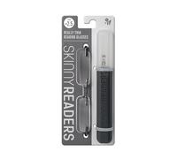 IF Skinny Readers, Ultra Slim Reading Glasses, Metallic, +3.0