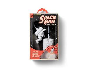 IF Spaceman Book Light - Dimmable LED Night Light - Fun 3D Spaceman Lamp - Portable Clip-On Design, with Adjustable Brightness - 3 LEDs, Flexible Neck, AAA Batteries Included, Astronaut Space Decor