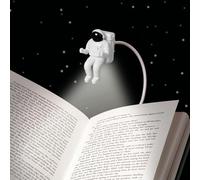 IF The Incredible Spaceman Book Light - Retro Style, Children's Space Theme Astronaut, Clip on Reading Light with Adjustable LED Brightness