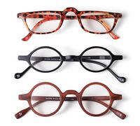 IF Spare Pair Reading Glasses, Book Lover's-Brown, 2.0 (Pack of 3)