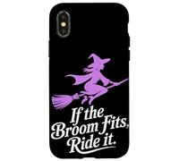 If the Broom Fits Ride It Halloween Case for iPhone X/XS