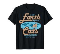 If The Earth was Flat Cats Would Have Pushed Everything Off T-Shirt, Men, Black, Medium