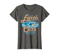 If The Earth was Flat Cats Would Have Pushed Everything Off T-Shirt, Women, Asphalt Grey, Small
