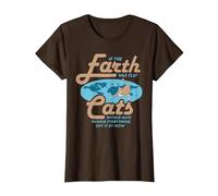If The Earth was Flat Cats Would Have Pushed Everything Off T-Shirt, Women, Brown, 3X-Large