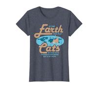 If The Earth was Flat Cats Would Have Pushed Everything Off T-Shirt, Women, Heather Blue, 3X-Large