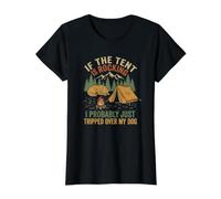 If The Tent is Rocking - Funny Dog Lover for Funny Camping Value Graphic T-Shirt, Women, Black, L