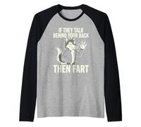 If They Talk Behind Your Back Fart Alpha Wolf Meme Raglan Baseball Tee